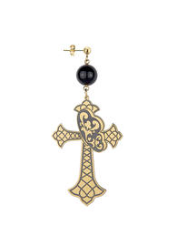 black-small-single-gothic-earring-cross