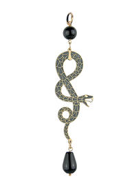 large-black-coiled-snake-pendant