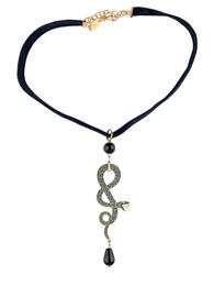 small-black-coiled-snake-velvet-necklace