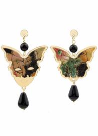 butterfly-and-mask-silver-mini-black-earrings