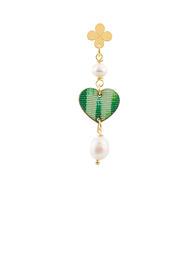 small-green-pearl-heart-single-earring