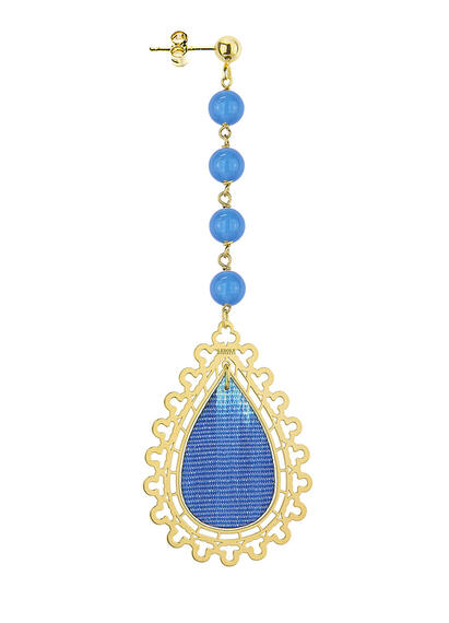 single-rosary-silk-blue-earring