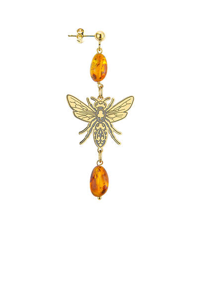 orange-stone-bee-earring