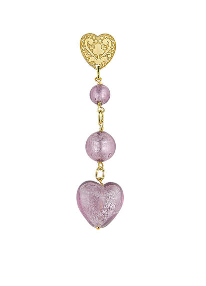 single-earring-heart-and-pink-stones