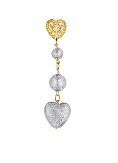 single-earring-rosary-heart-stone-gray