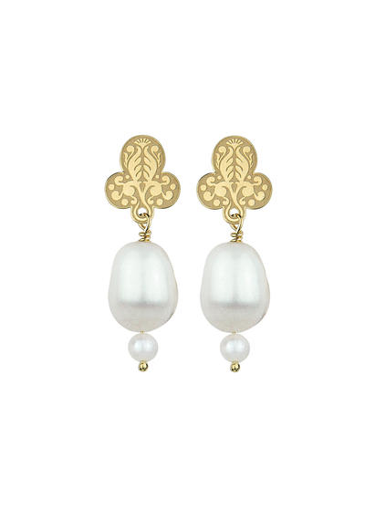 pearl-stone-leaf-earrings