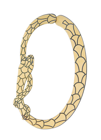large-oval-snake-single-earring