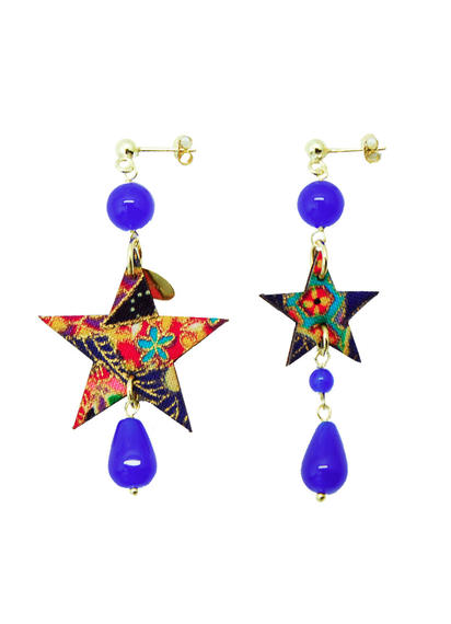 blue-silk-star-earrings