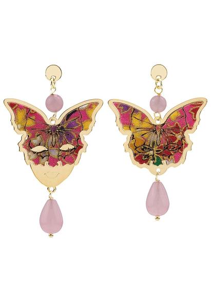 butterfly-and-mask-silver-mini-pink-earrings