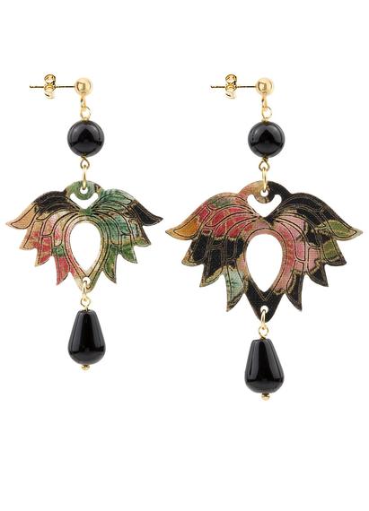 lotus-small-black-silk-earrings