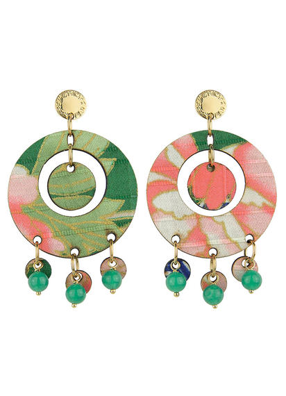 earrings-tan-mono-round-green