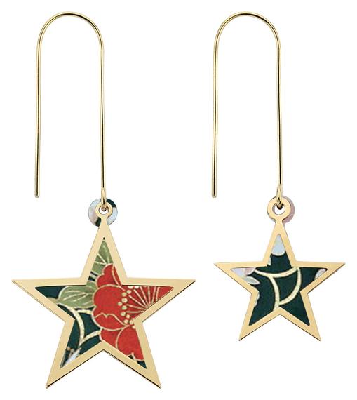 earrings-star-frame-big-green